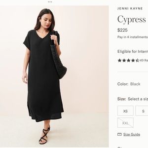 Jenni Kayne Cypress Caftan Dress, black XS, NWT